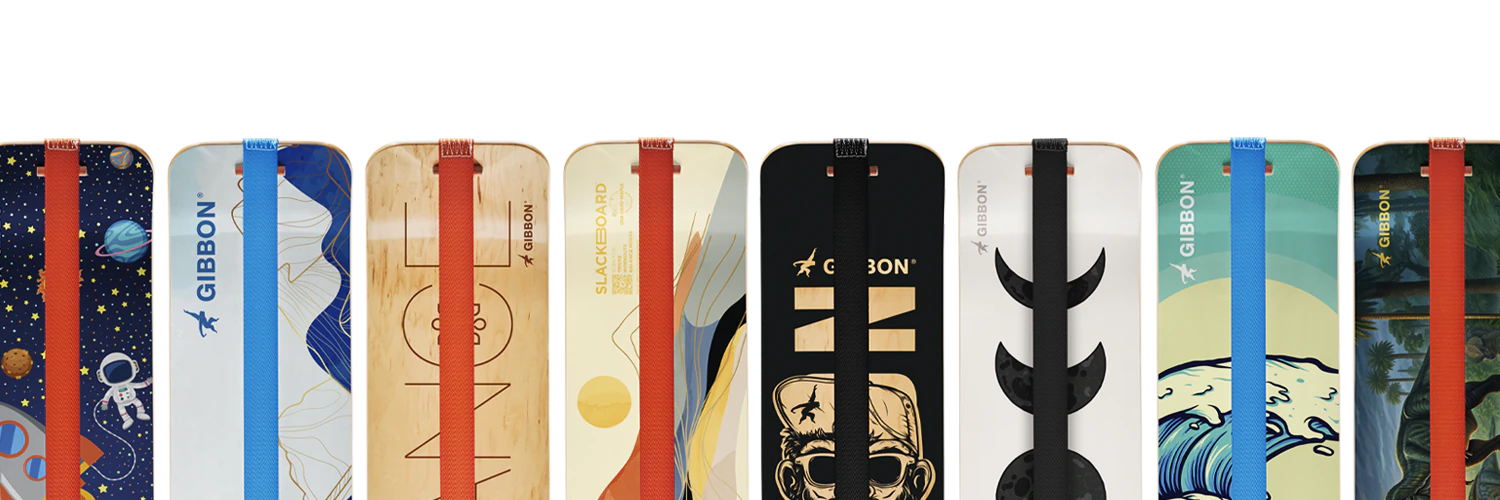 Row of balance boards