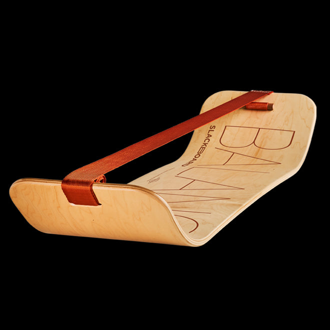 SlackBoard Balance Trainer w/ Gibbon Slackline | Wood
