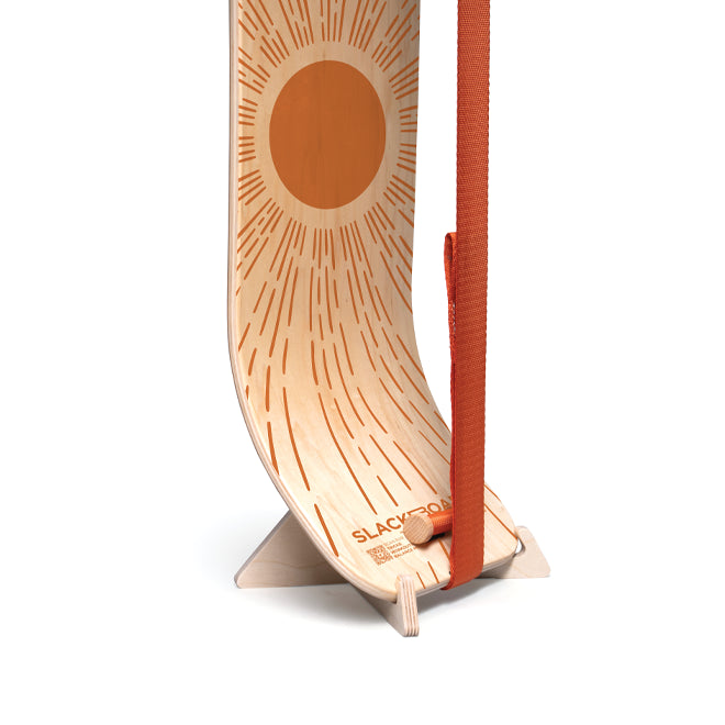 GIBBON SlackBoard Stand For GiBoard Balance Board - Home Gym Equipment Organization Fitness Workout Storage Wooden Display Rack Slackline Trainer 10x7 5x4
