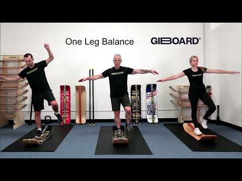 One Leg Balance Exercise Demonstration on a SlackBoard Balance Board