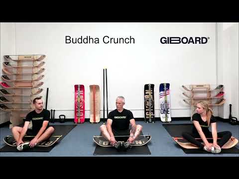 Buddha Crunch Exercise Demonstration on a SlackBoard Balance Board