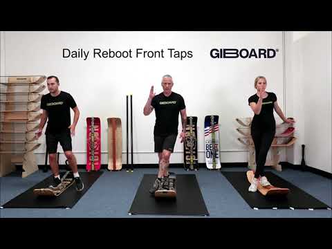 Daily Reboot Front Taps Exercise Demonstration on a SlackBoard Balance Board