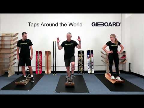 Around the World Exercise Demonstration on a SlackBoard Balance Board