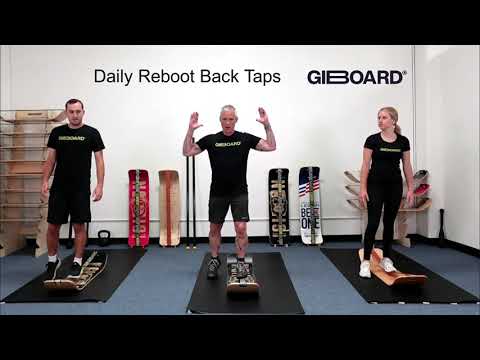 Daily Reboot Back Taps Exercise Demonstration on a SlackBoard Balance Board