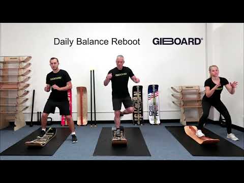 Daily Balance Reboot Exercise Demonstration on a SlackBoard Balance Board