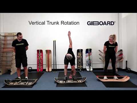 Vertical Trunk Rotation Exercise Demonstration on a SlackBoard Balance Board