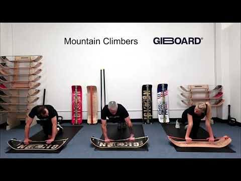 Mountain Climbers Exercise Demonstration on a SlackBoard Balance Board