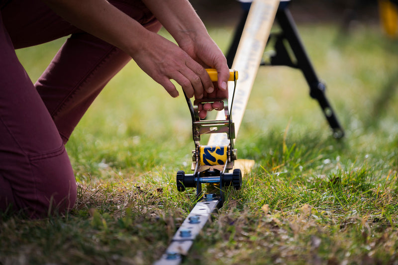 Set up the A-frames & go